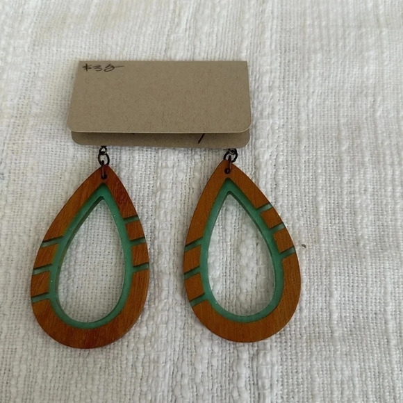 Upcycled Earrings, NWT, Made in America from old shutters - Picture 2 of 2